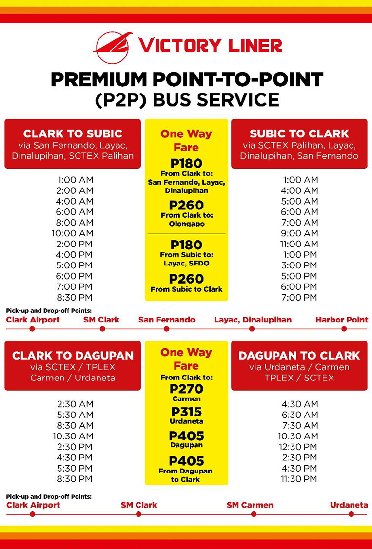 Victory Liner now serving P2P bus routes from Clark VISOR.PH