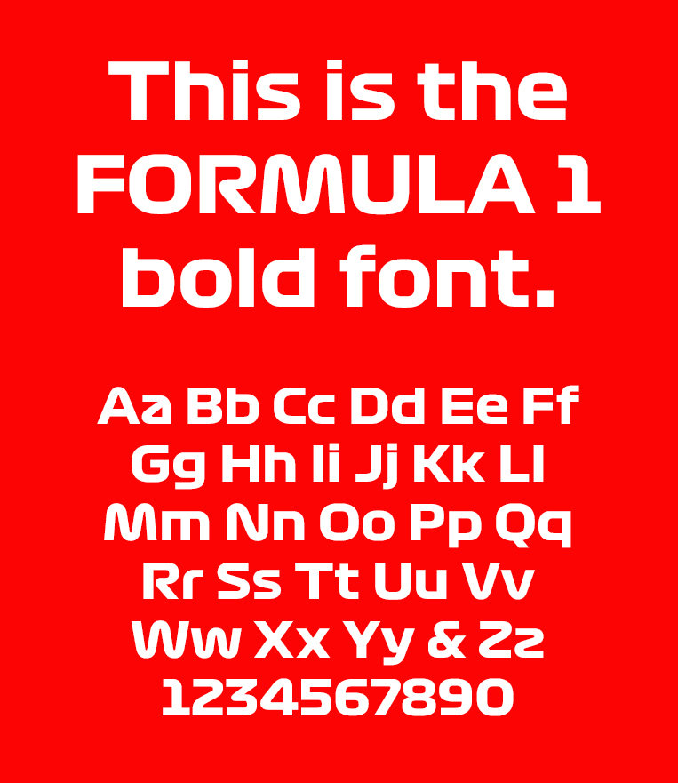 Want to use the cool new Formula 1 fonts? | VISOR PH