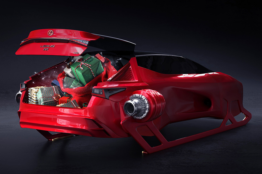 Lexus has designed this HX sled for Santa Claus VISOR.PH