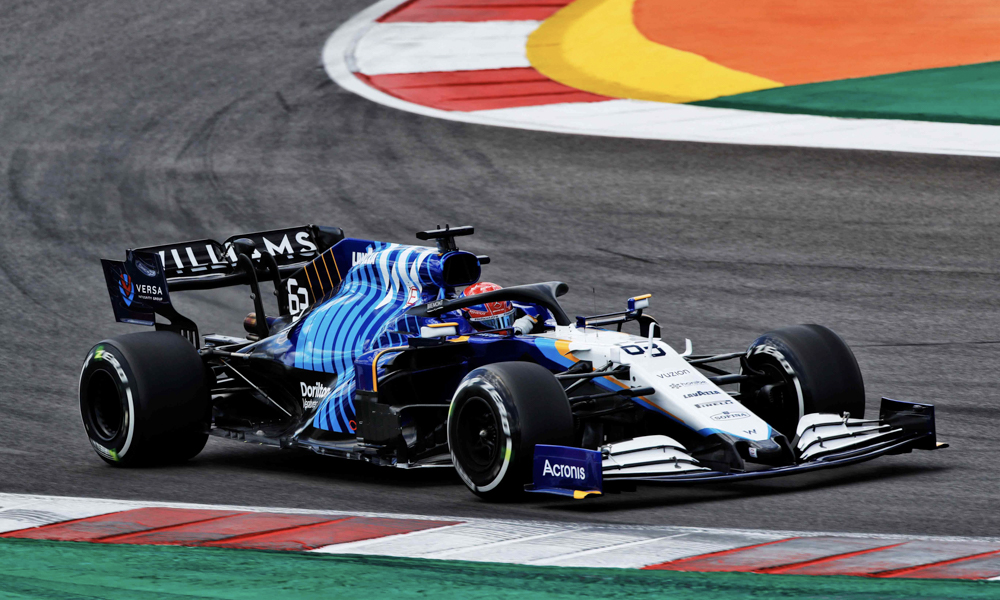 George Russell salutes Sir Frank Williams with iconic Top Gun quote on car  after ex-Williams F1 boss sadly died