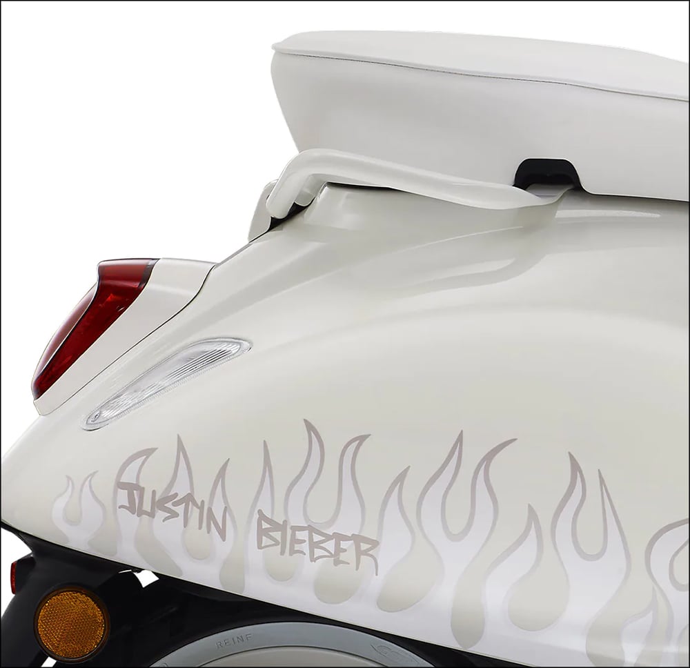 Justin Bieber collaborates with Vespa for limited-edition scooters