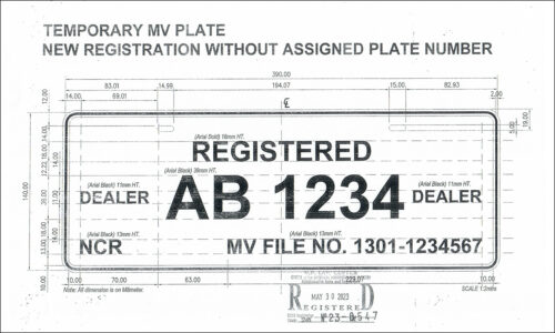 How temporary license plates are supposed to look like, according to ...