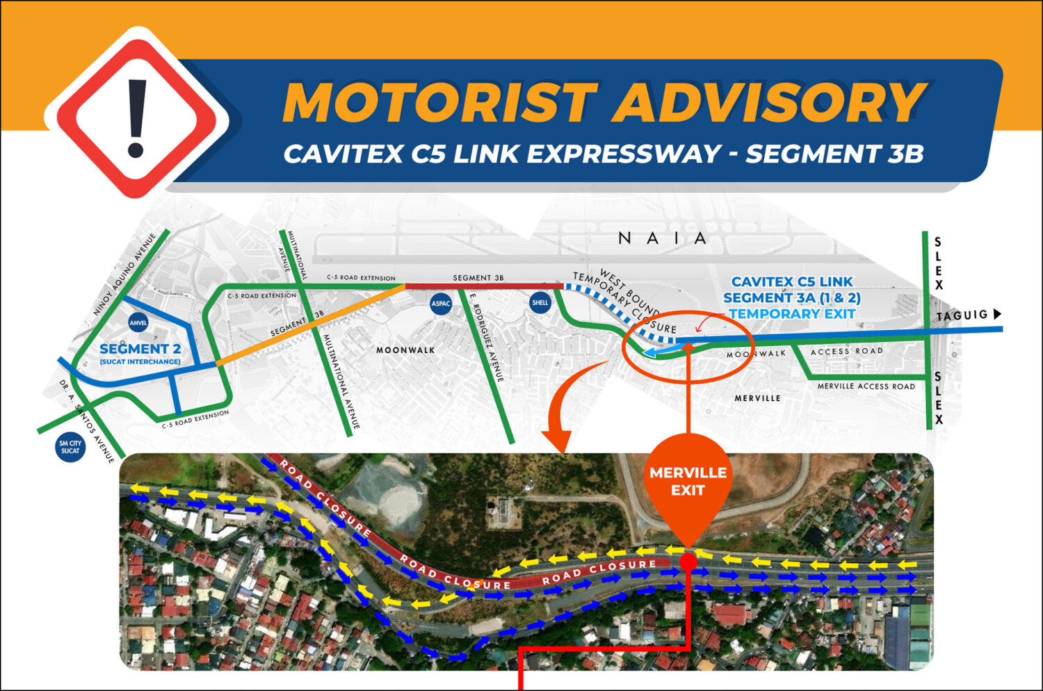 Brace yourself for new traffic scheme for CAVITEX C5 Link Segment 3B ...
