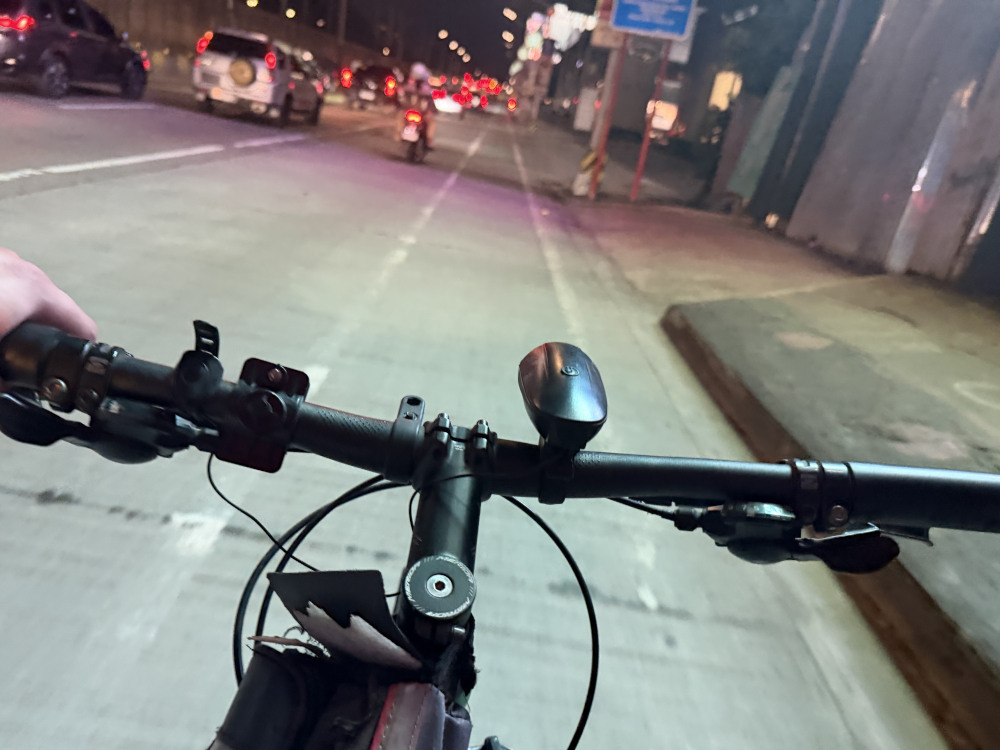 EDSA Manila cycling at night