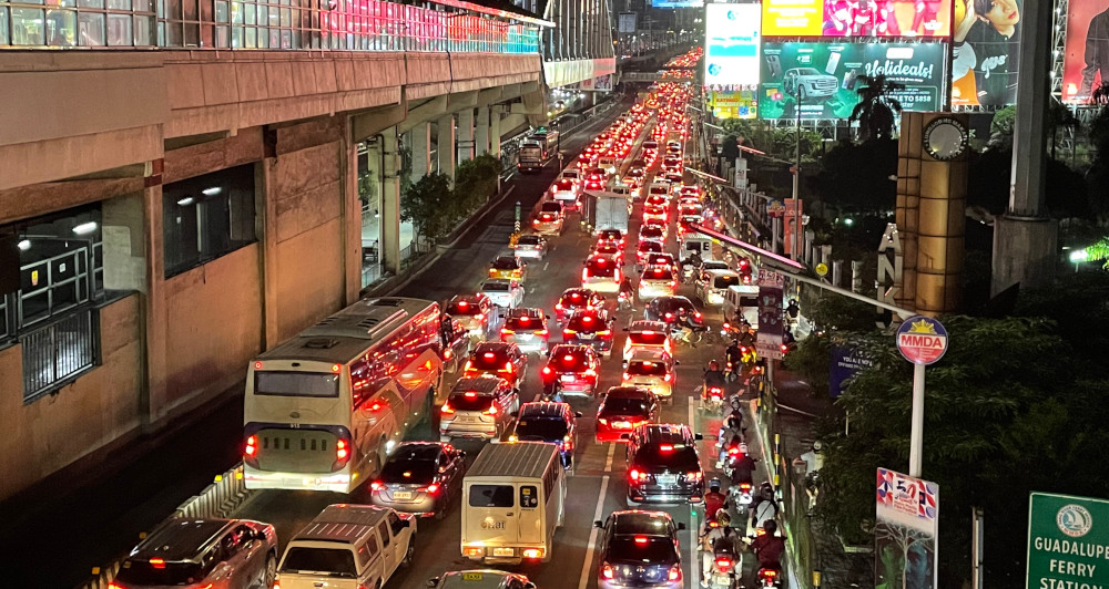 EDSA traffic at night