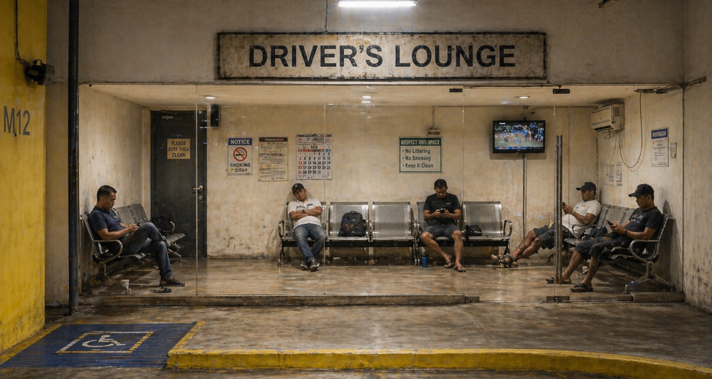 A run down drivers lounge